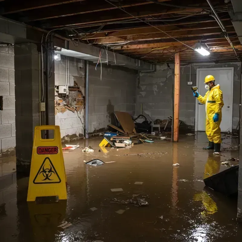 Flooded Basement Electrical Hazard in Randolph County, IN Property